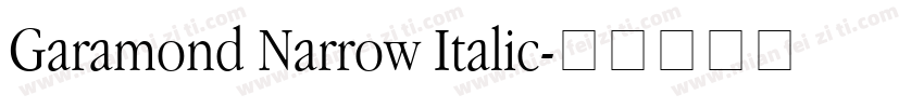 Garamond Narrow Italic字体转换